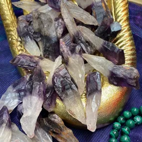 Goethite in Amethyst Raw Points