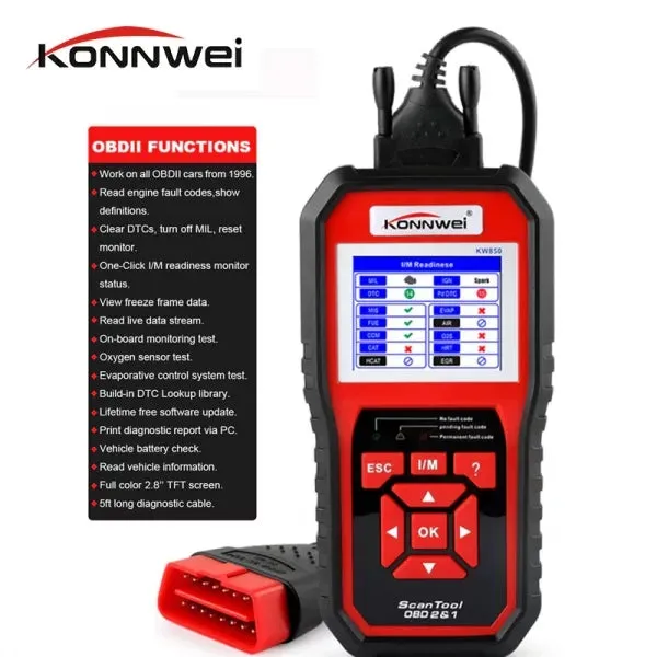 GT-KW850 - Konnwei OBDII & CAN Diagnostic Scan Tool