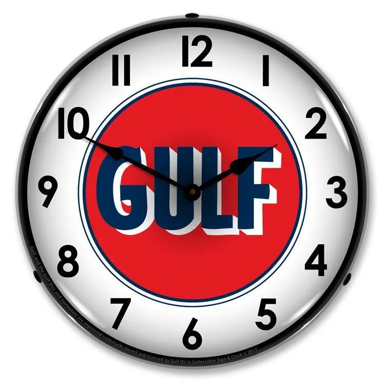 Gulf 1960 Backlit LED Clock