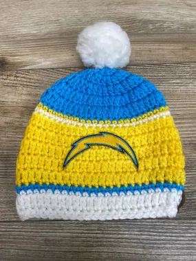 Handmade Los Angeles Chargers Pom Beanie