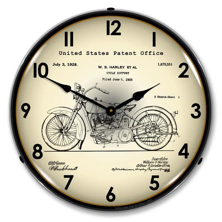 Harley 1928  Patent Backlit LED Clock