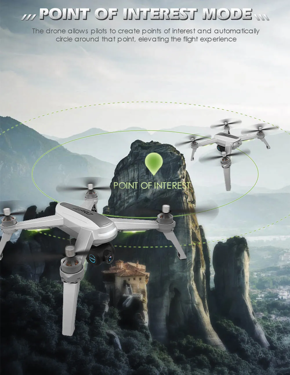 High-Performance 2K Brushless Aerial Drone with GPS & 5G WiFi