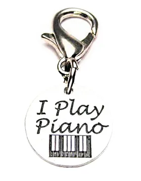 I Play Piano Zipper Pull