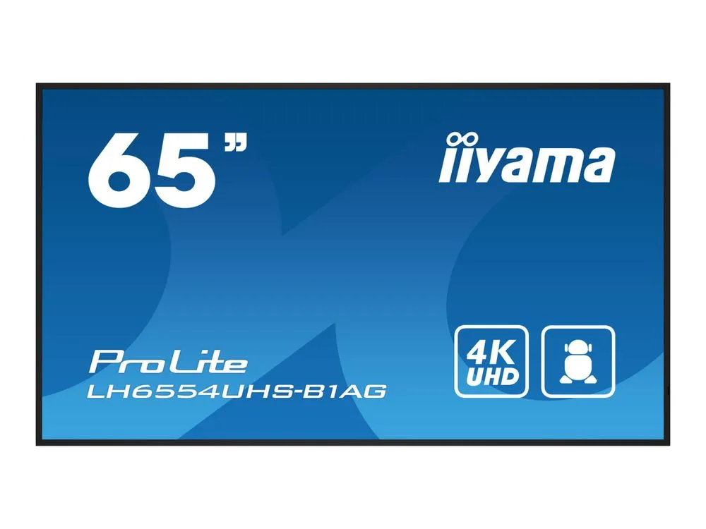 Iiyama Prolite Lh6554uhs-B1ag 65" Class (64.5" Viewable) Led-Backlit Lcd Display - 4K - For Digital Signage