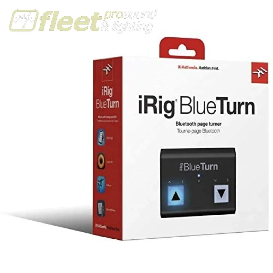 IK Multimedia iRig BlueTurn Wireless Page Turner for Smartphones and Tablets - IPIRIGBTURN