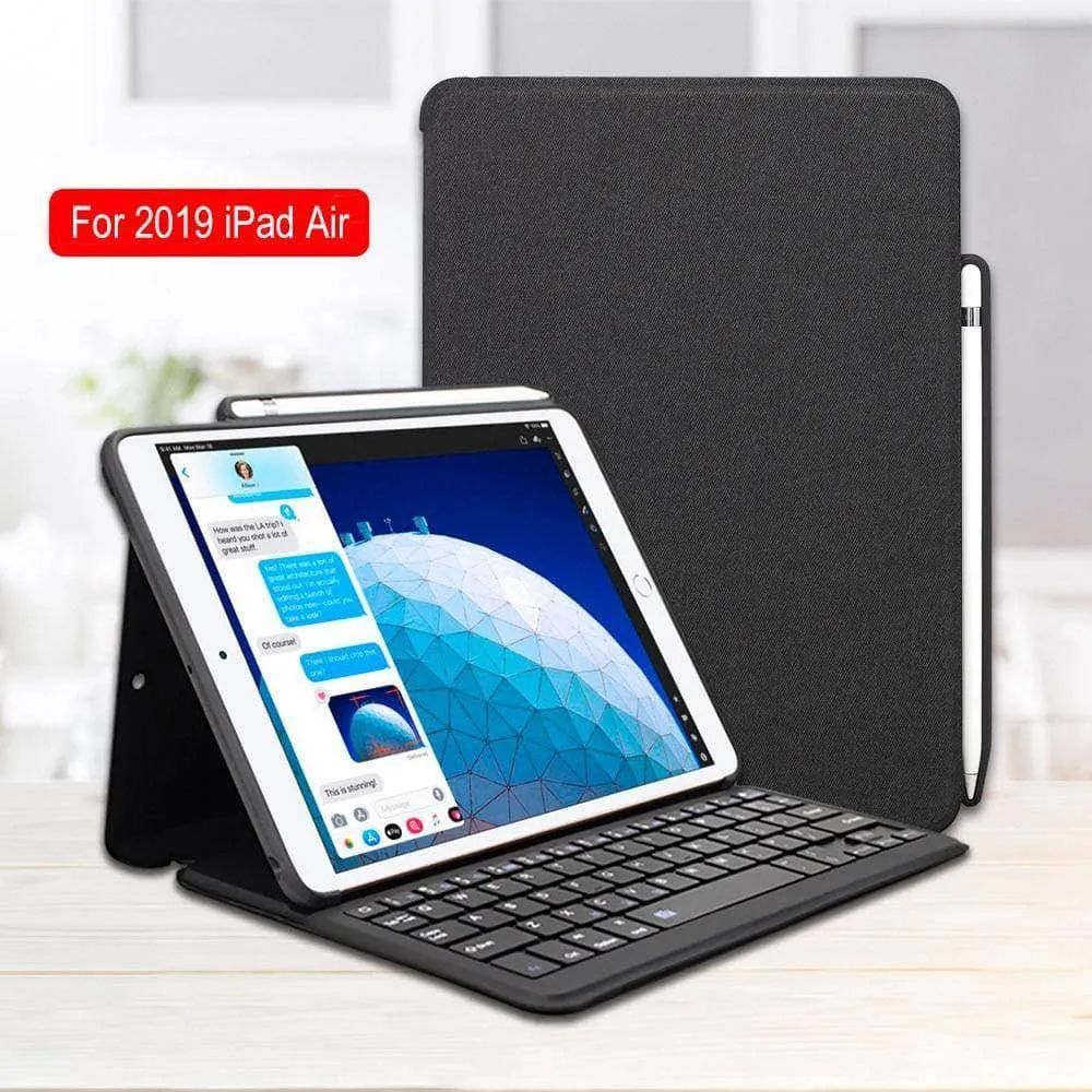 iPad Air 3 2019 Bluetooth Keyboard Built-in Pencil Holder Smart Folding Tablet Case