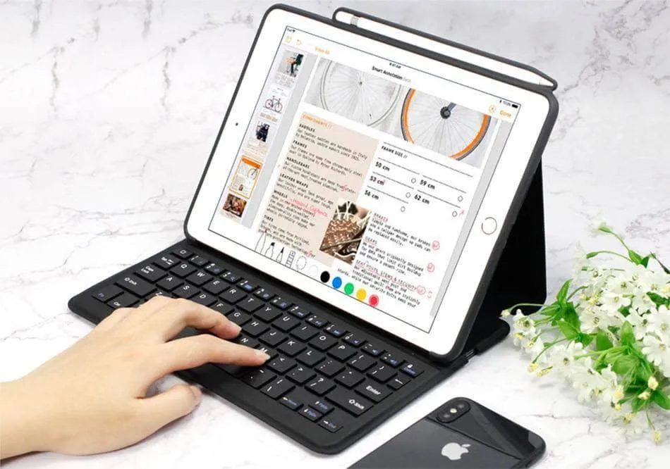 iPad Air 3 2019 Bluetooth Keyboard Built-in Pencil Holder Smart Folding Tablet Case