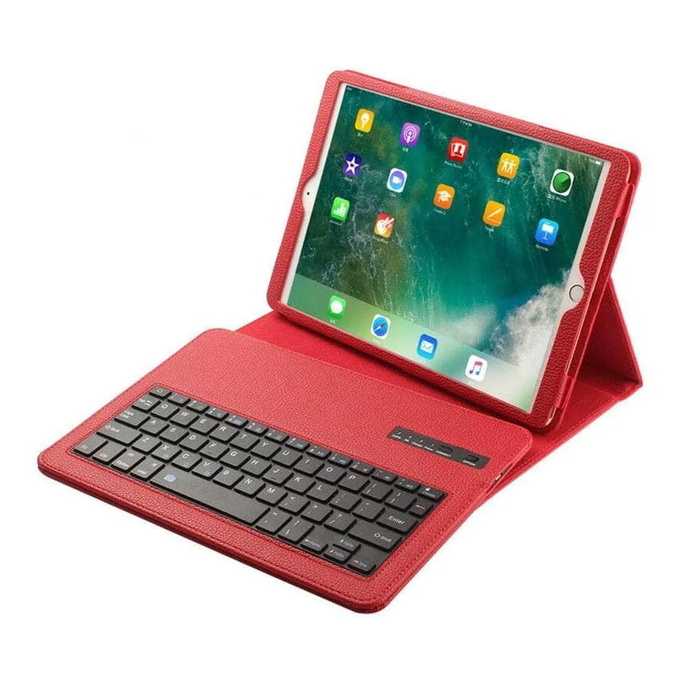 iPad Pro 12.9 2018 Detachable Tablet Keyboard Case Leather Look Cover