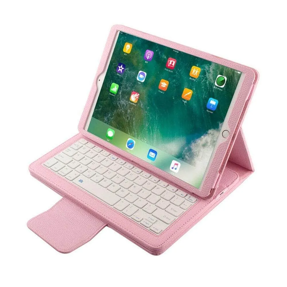 iPad Pro 12.9 2018 Detachable Tablet Keyboard Case Leather Look Cover