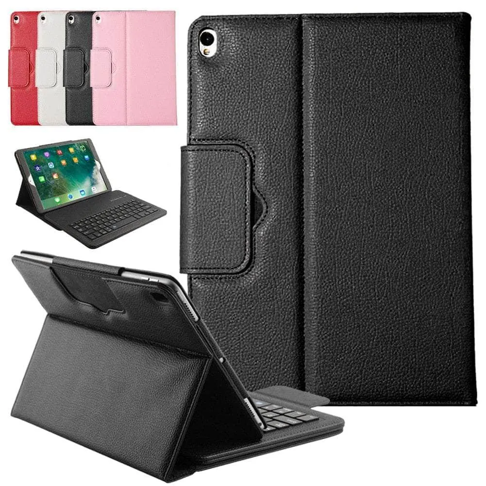 iPad Pro 12.9 2018 Detachable Tablet Keyboard Case Leather Look Cover