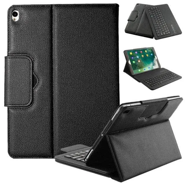 iPad Pro 12.9 2018 Detachable Tablet Keyboard Case Leather Look Cover