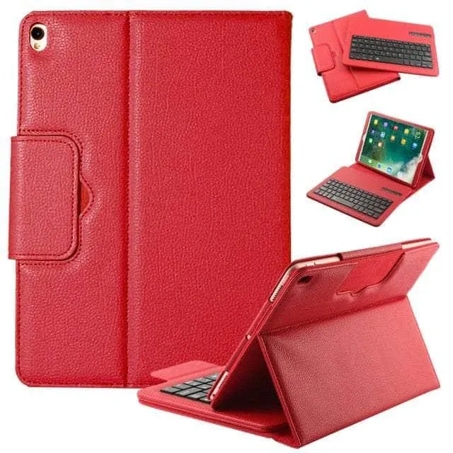 iPad Pro 12.9 2018 Detachable Tablet Keyboard Case Leather Look Cover