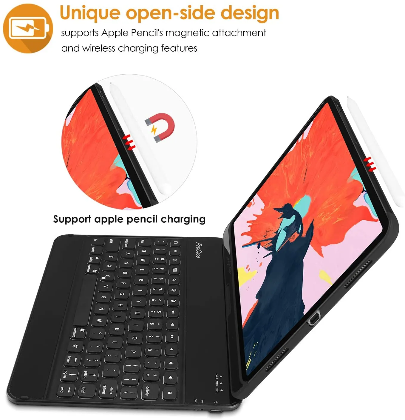 iPad Pro 12.9" 3rd Gen 2018 360 Degree Rotation Keyboard Case | ProCase