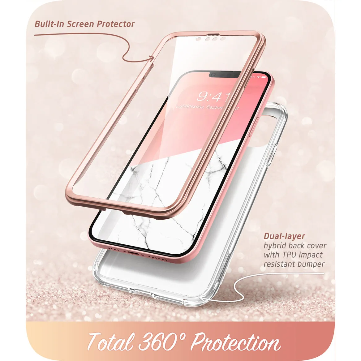 iPhone 13 Cosmo Case(open box) - Marble Pink