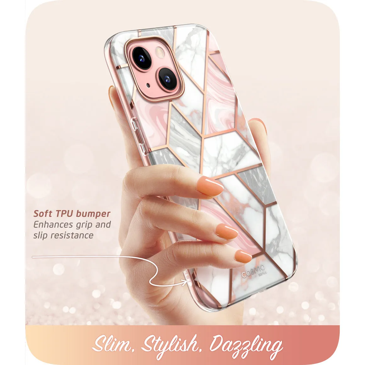 iPhone 13 Cosmo Case(open box) - Marble Pink