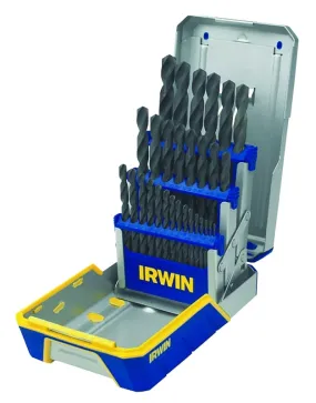 Irwin 3018004 Drill Bit Set, Heavy-Duty, 29-Piece, HSS, Black Oxide :SET: QUANTITY: 1