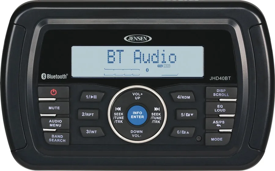 JENSEN JHD40BT AM/FM/WB/USB Bluetooth Stereo