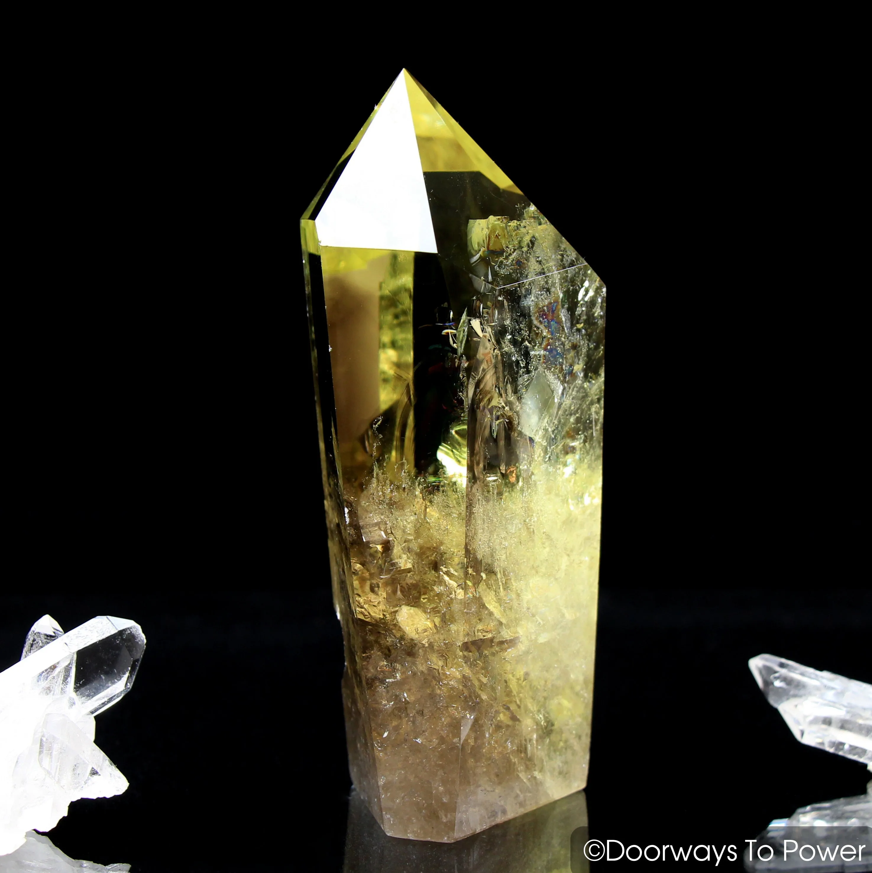 John of God Crystal Citrine & Smoky Phantom Quartz w/ Rainbows