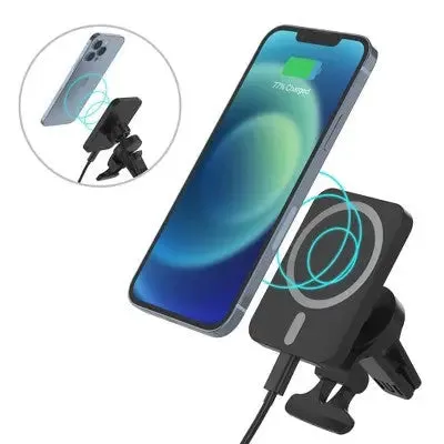 Just Wireless Magnetic Charging for MagSafe Charger Car Mount - Black