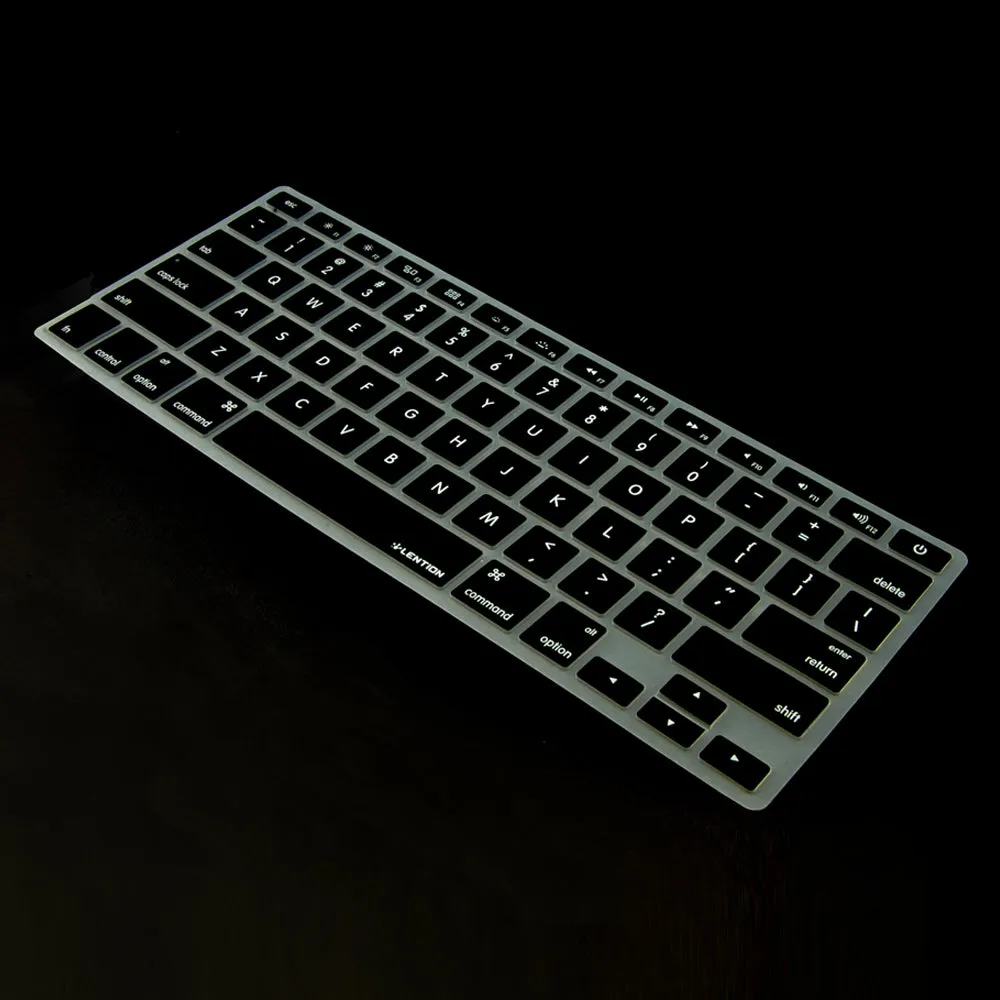 Keyboard Cover Black Silicone Skin for MacBook Pro 13" 15" (2015 or Older Version), iMac