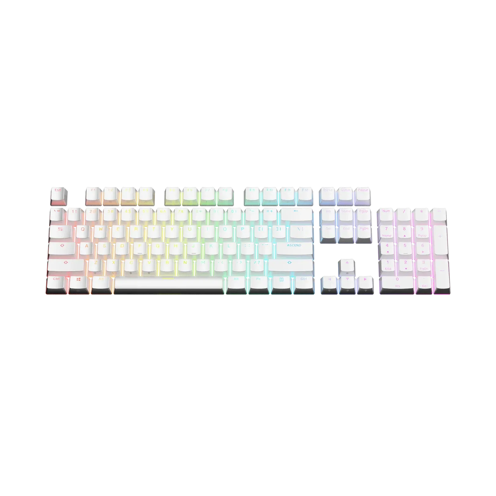 Keycaps Backlit White US