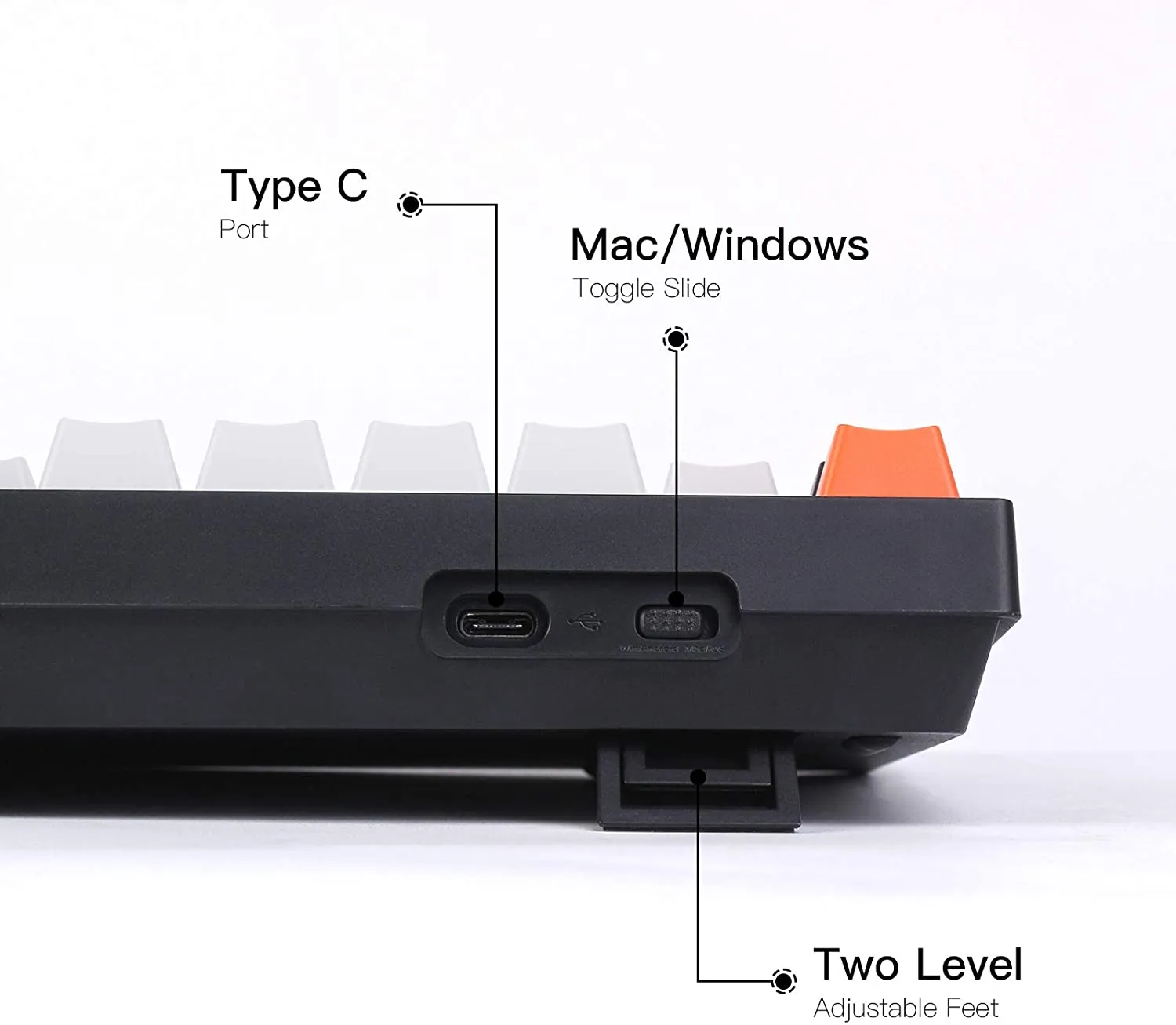 Keychron C2 Full Size Wired Mechanical Keyboard, Hot-swappable, White Backlight, Gateron (Brown Switch) (C2B1)