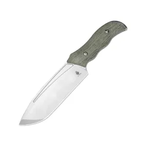 Kizer Metaproptizol Fixed Blade Survival Knife 5.59in D2 Blade Green Micarta Handles - 1054A1