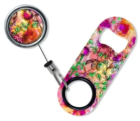 Kolorcoat™ Mini Opener with Retractable Reel  - Painted Leaves