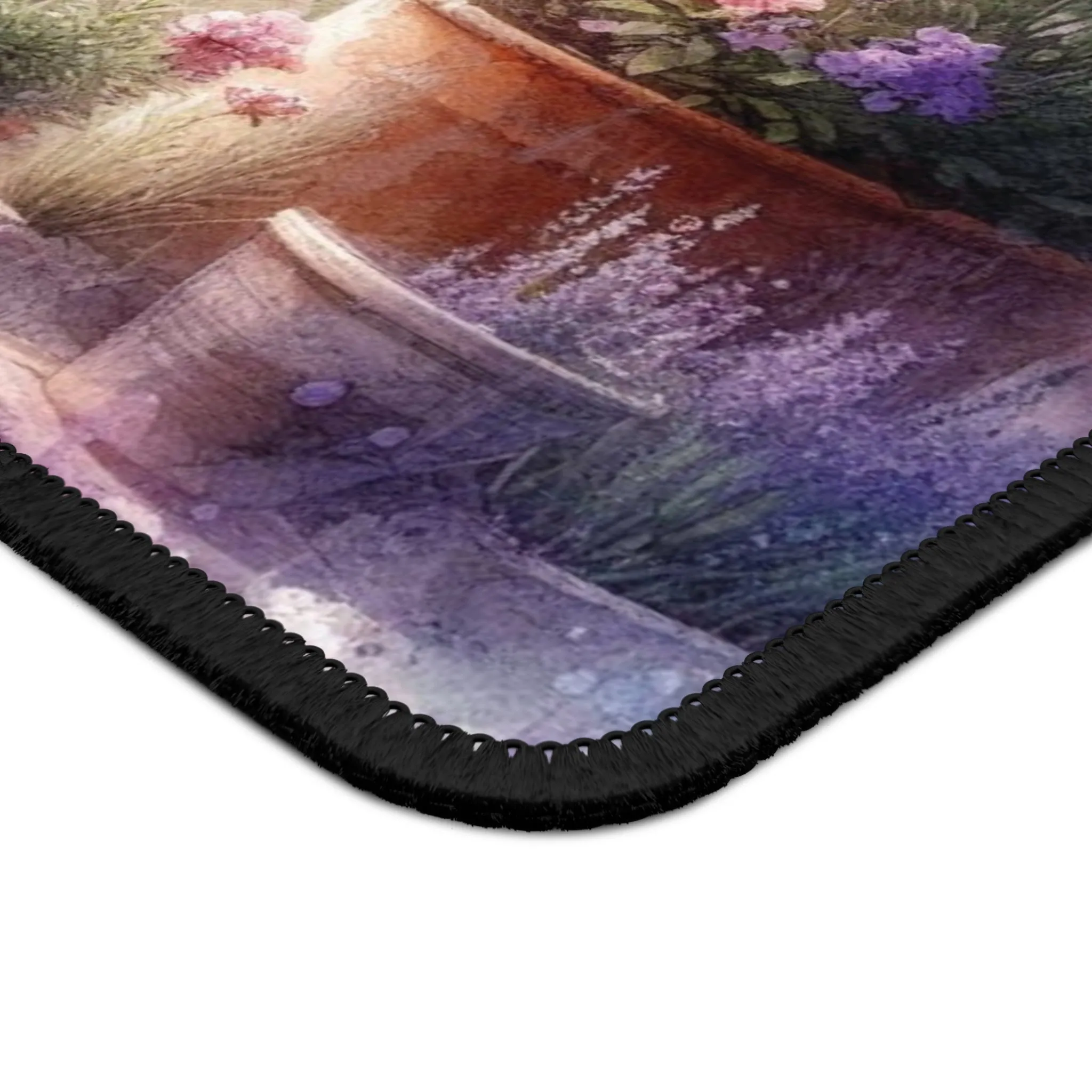 Lavender garden watercolour effect Gaming Mouse Pad