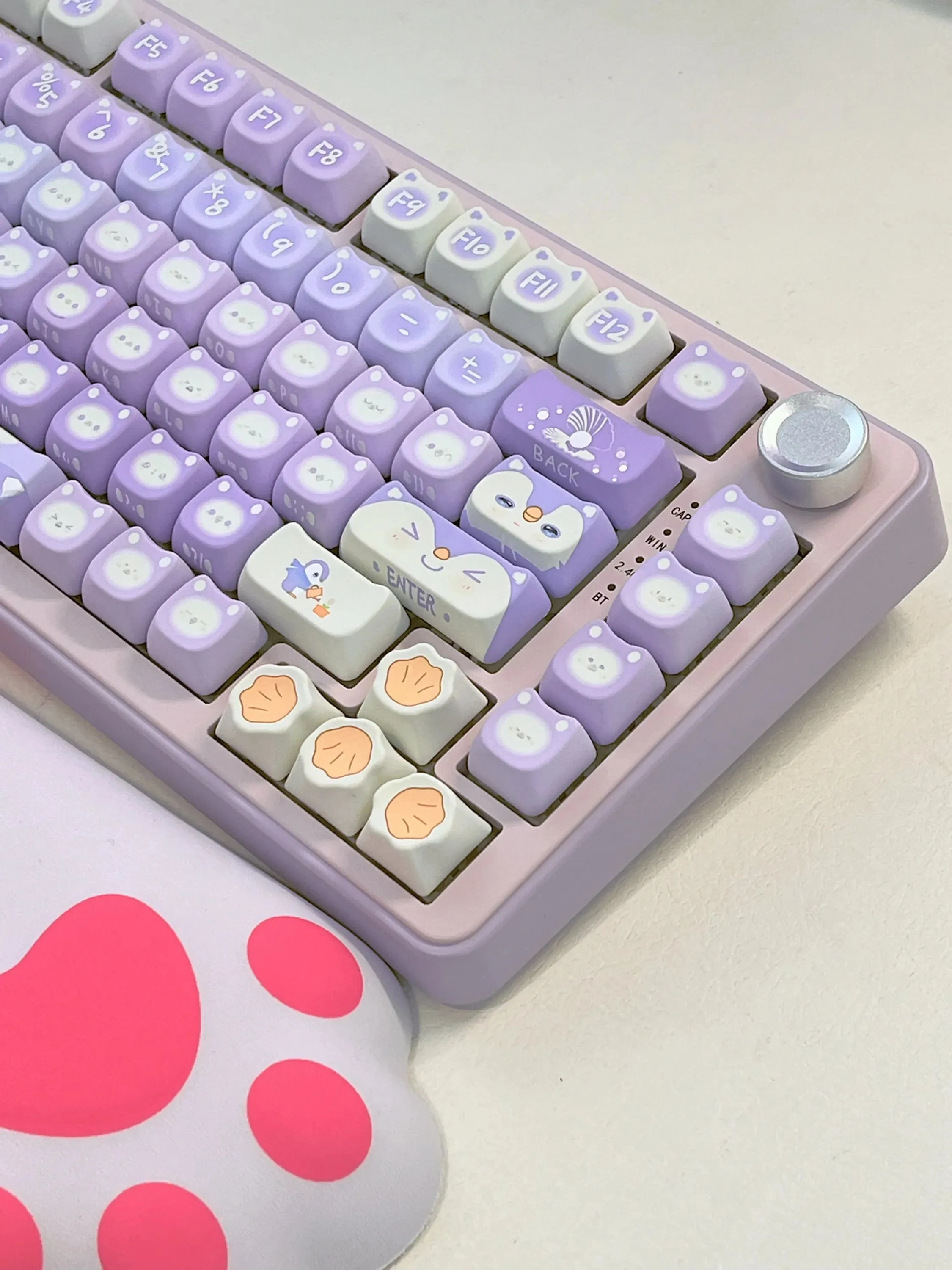 Lavender Penguin Full Key Cap Set