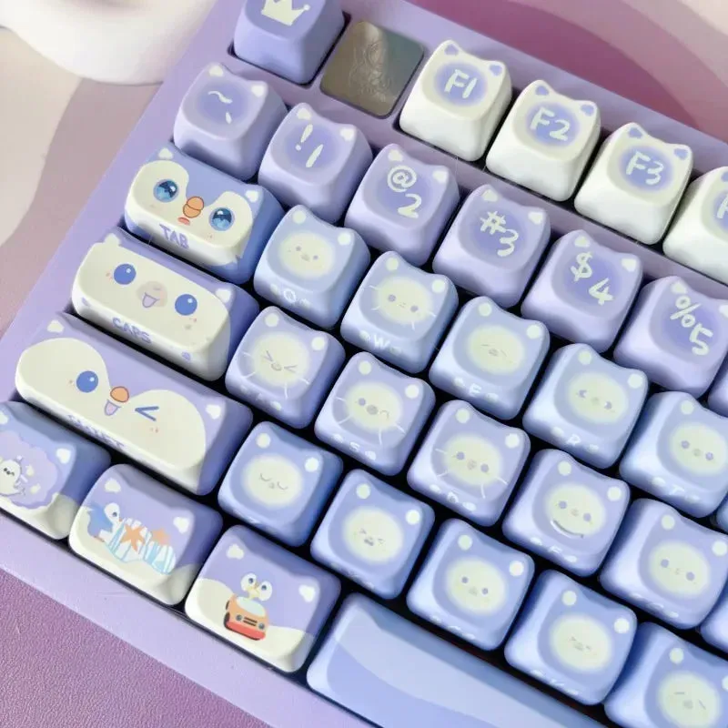 Lavender Penguin Full Key Cap Set