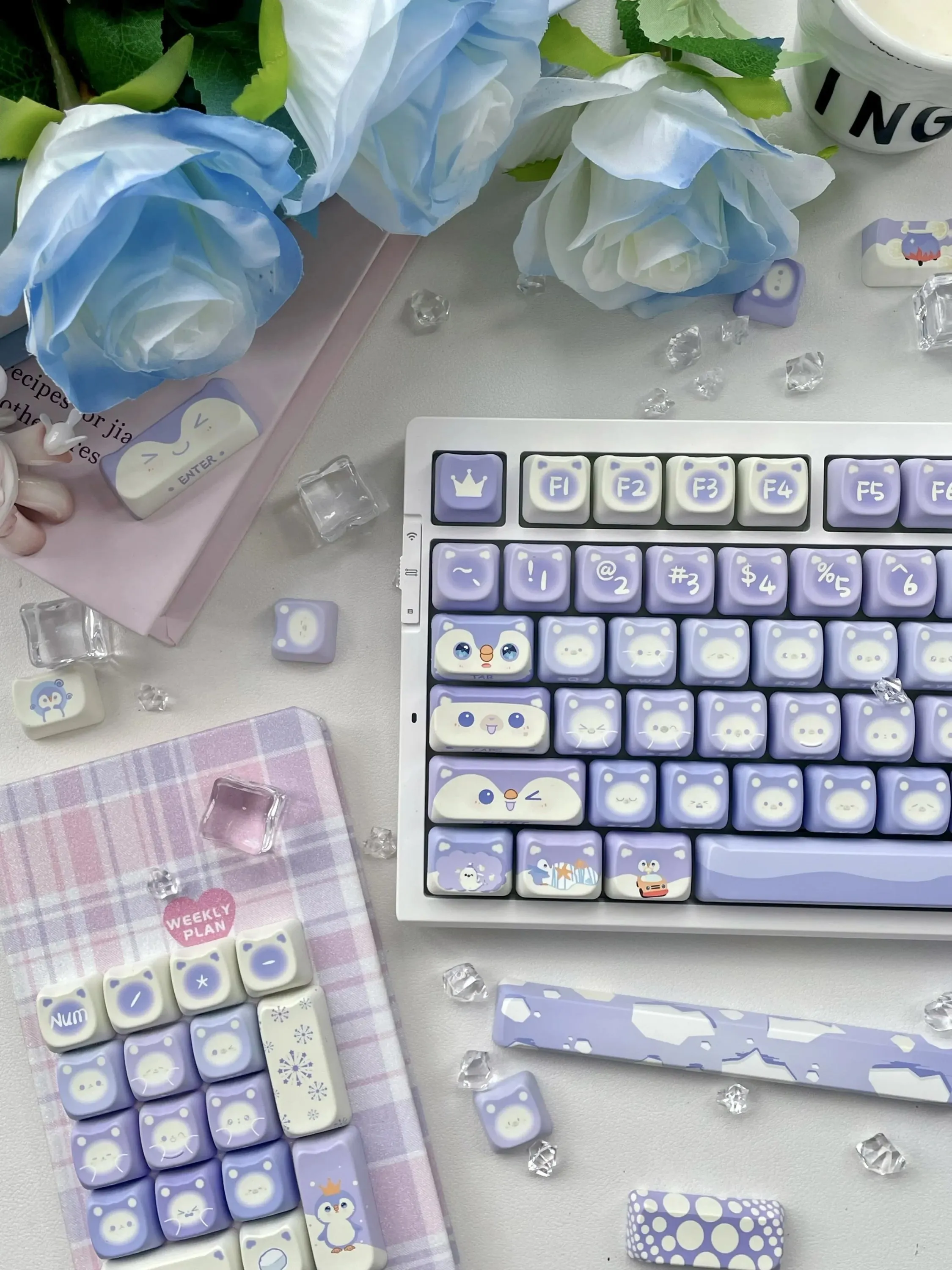 Lavender Penguin Full Key Cap Set