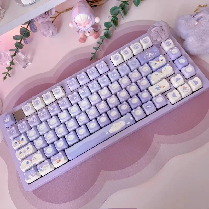 Lavender Penguin Full Key Cap Set