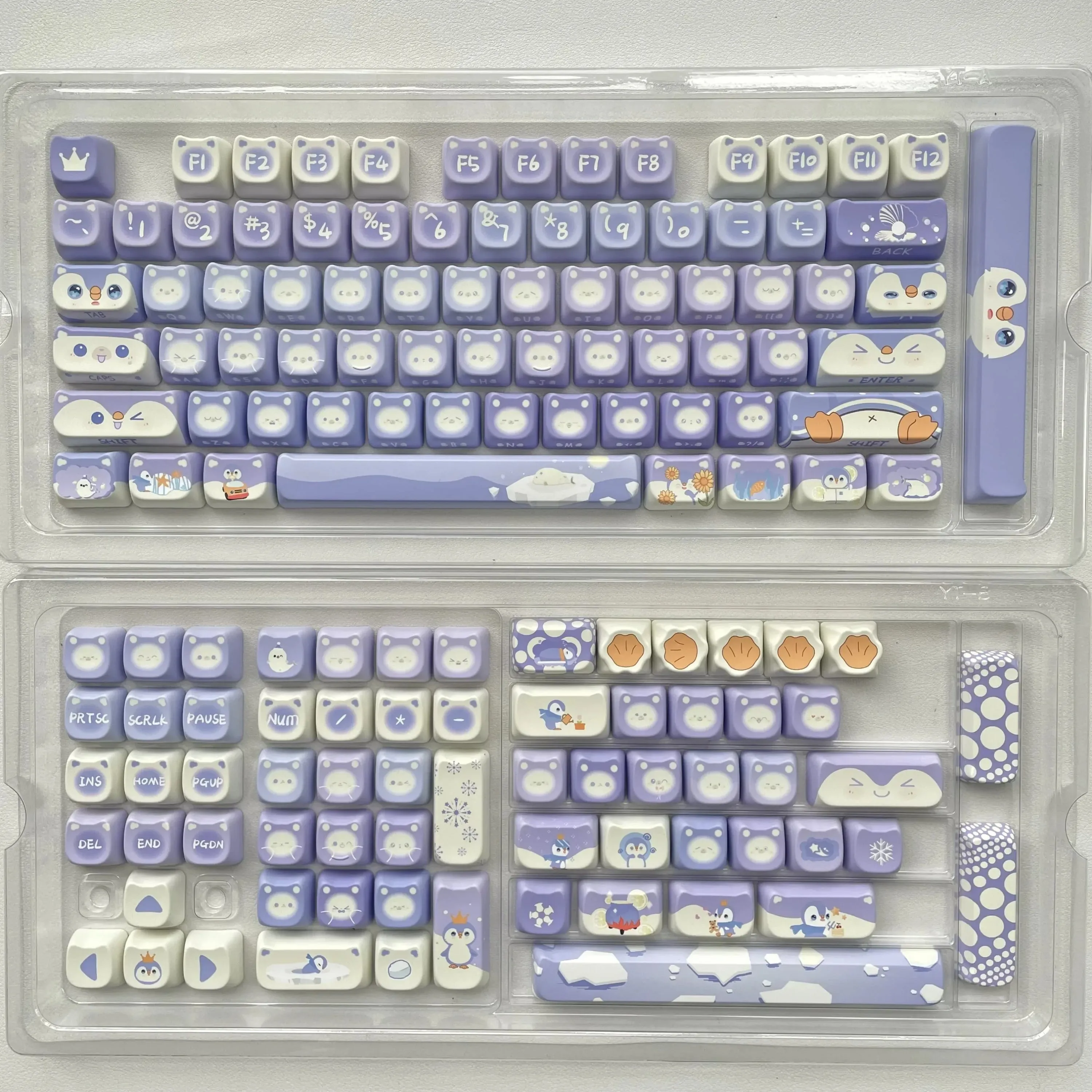 Lavender Penguin Full Key Cap Set