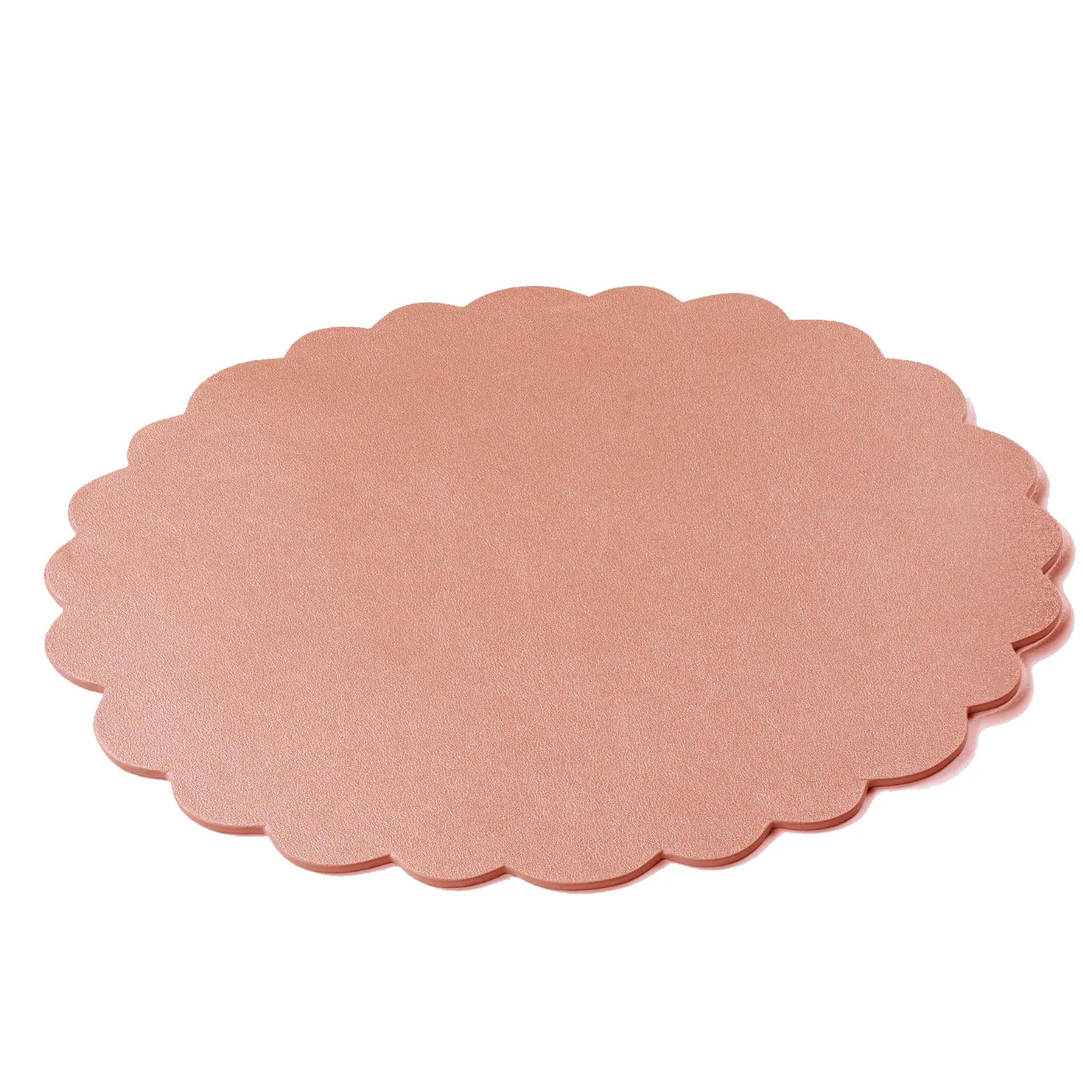 Leather Scalloped Chargers- Pack of 4