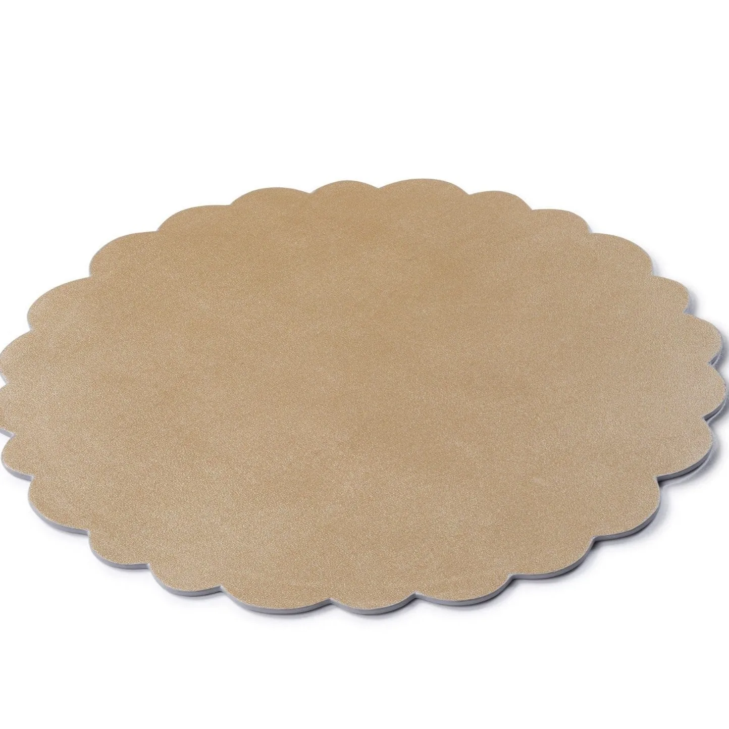 Leather Scalloped Chargers- Pack of 4