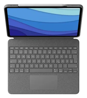 Logitech Combo Touch Tastatur Trackpad Apple Ipad 12,9" (5. Gen.) Gray