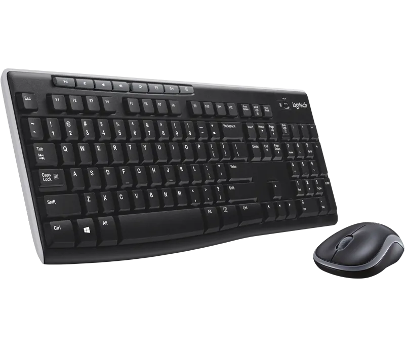 Logitech MK270 Wireless Keyboard & Mouse Combo Black 10M Range Reliable Long Battery Life 3 Year Manufacturers Warranty