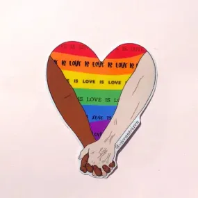 Love Wins Handholding Sticker