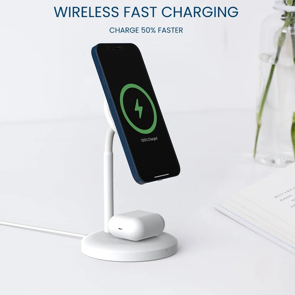 MagBoost 2-in-1 Magnetic Wireless Charger Stand