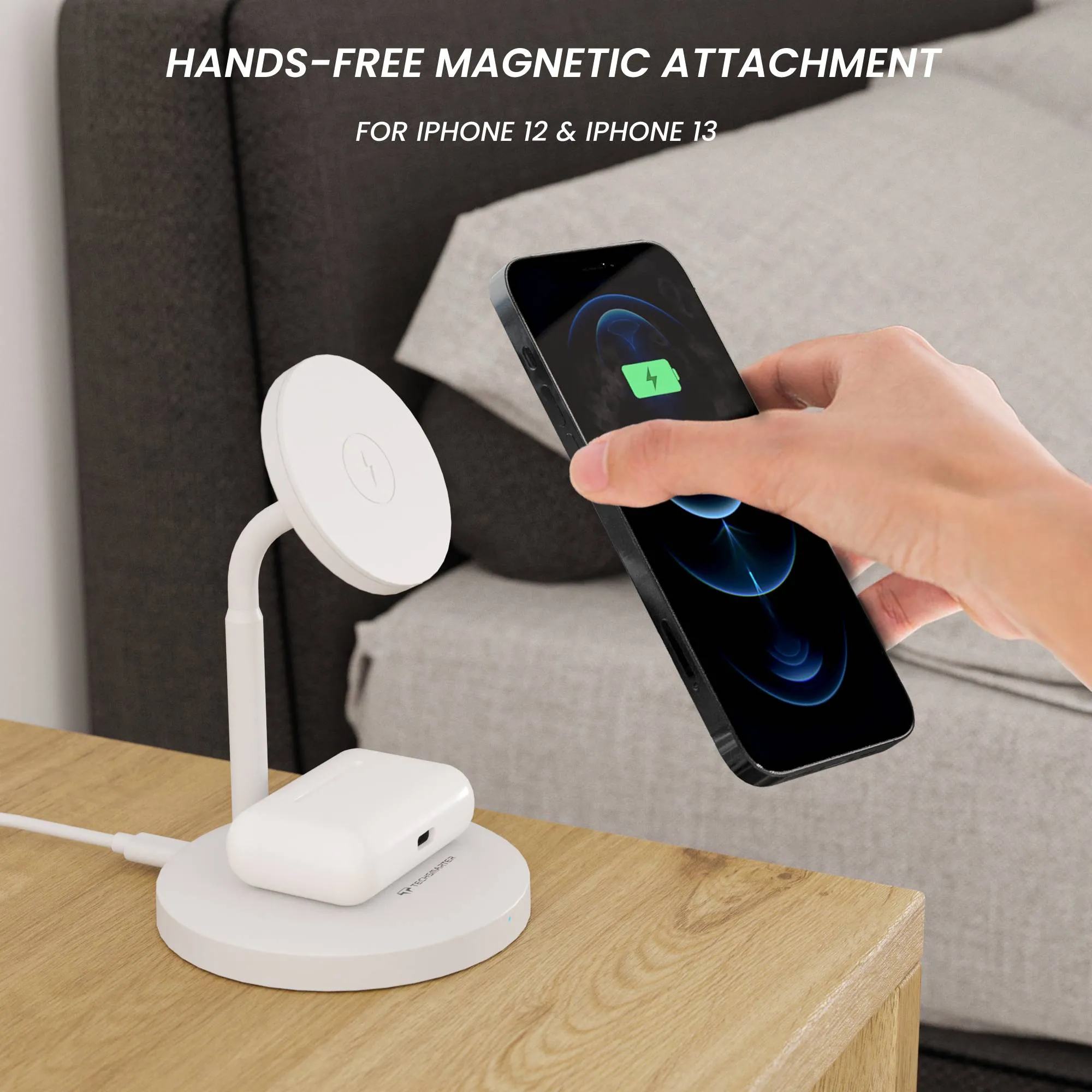 MagBoost 2-in-1 Magnetic Wireless Charger Stand