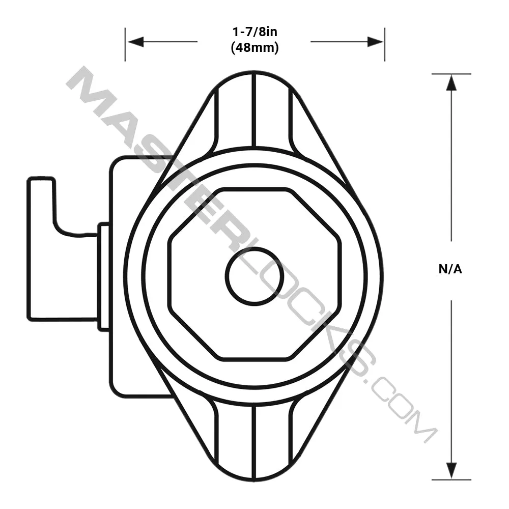 Master Lock 1690 Built-In Combination Lock for Single Point Wrap-Around-Latch™ Lockers - Hinged on Right