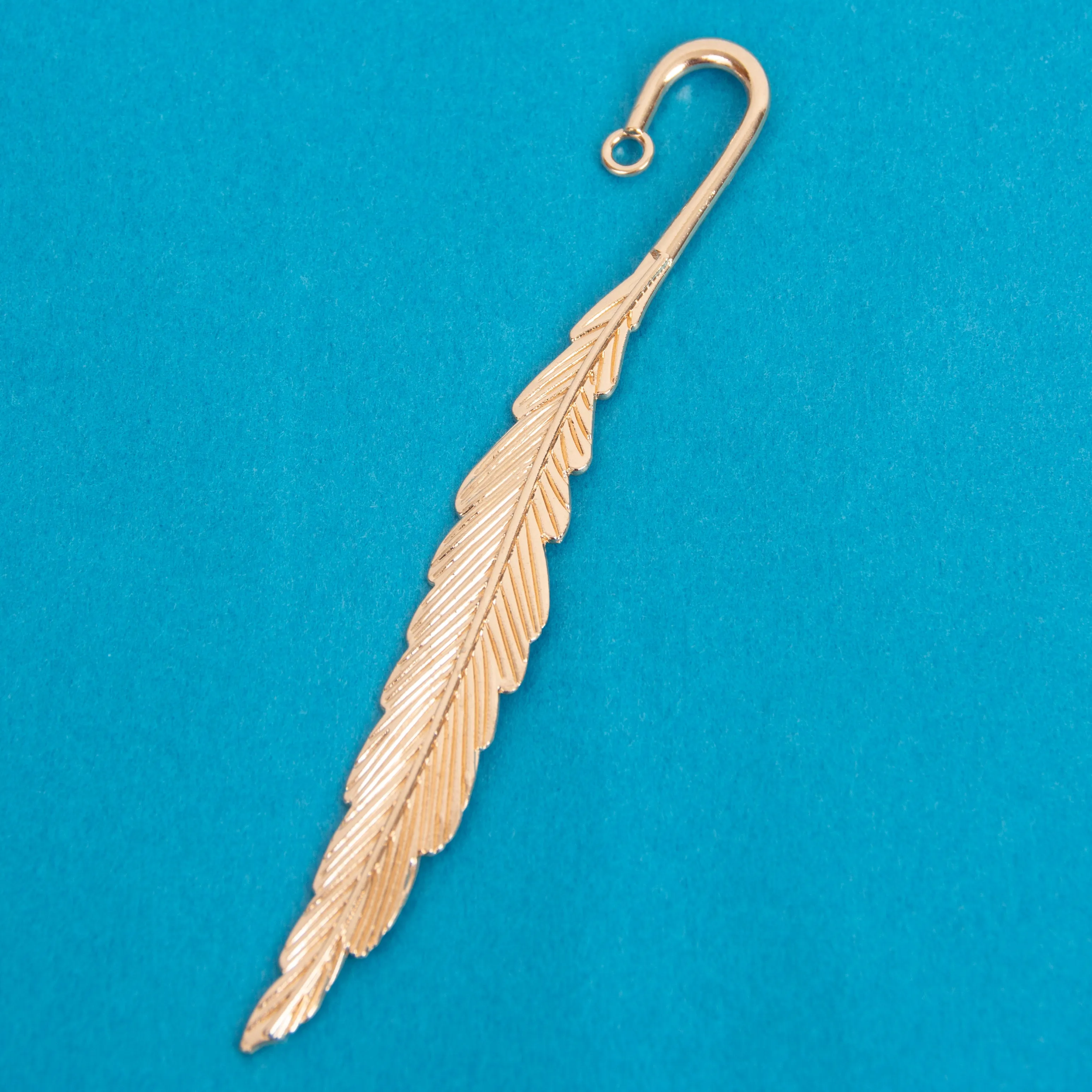 Metal Bookmark Charm Adapters Feather-shaped