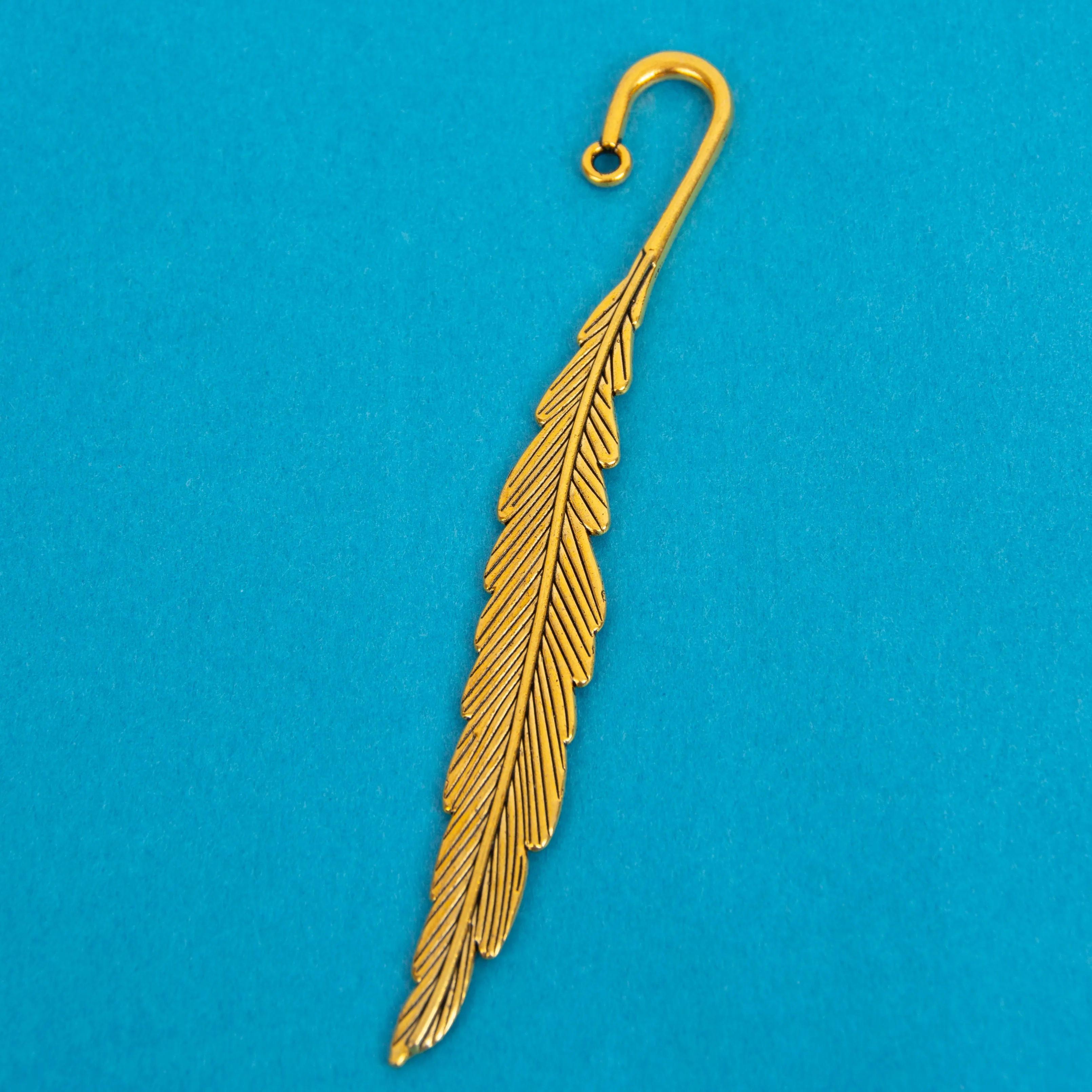 Metal Bookmark Charm Adapters Feather-shaped