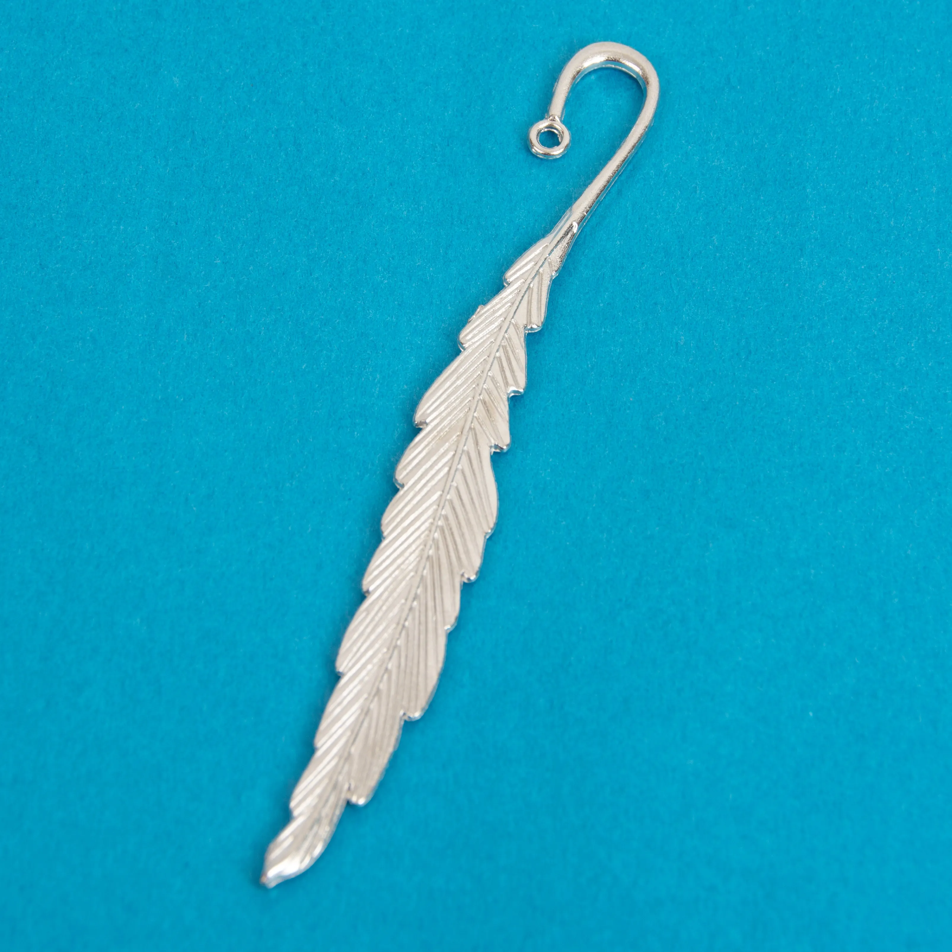 Metal Bookmark Charm Adapters Feather-shaped