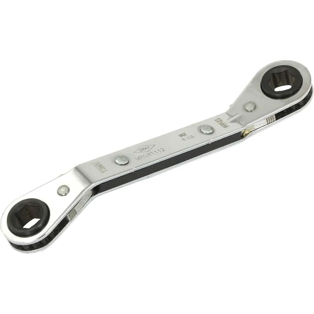 Metric 25° Offset Ratcheting Box End Wrenches - 6 Point