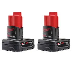 Milwaukee 48-11-2412 M12 REDLITHIUM™ XC Battery Two Pack