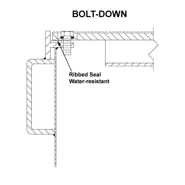 Monitoring Manhole Cover, Round 12" x 12", Bolt Down Lid