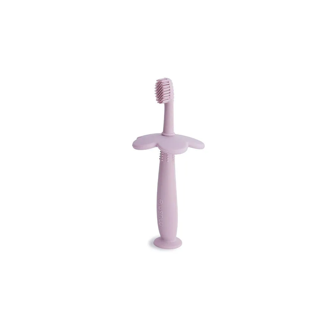 Mushie Training Toothbrush - Flower - Soft Lilac