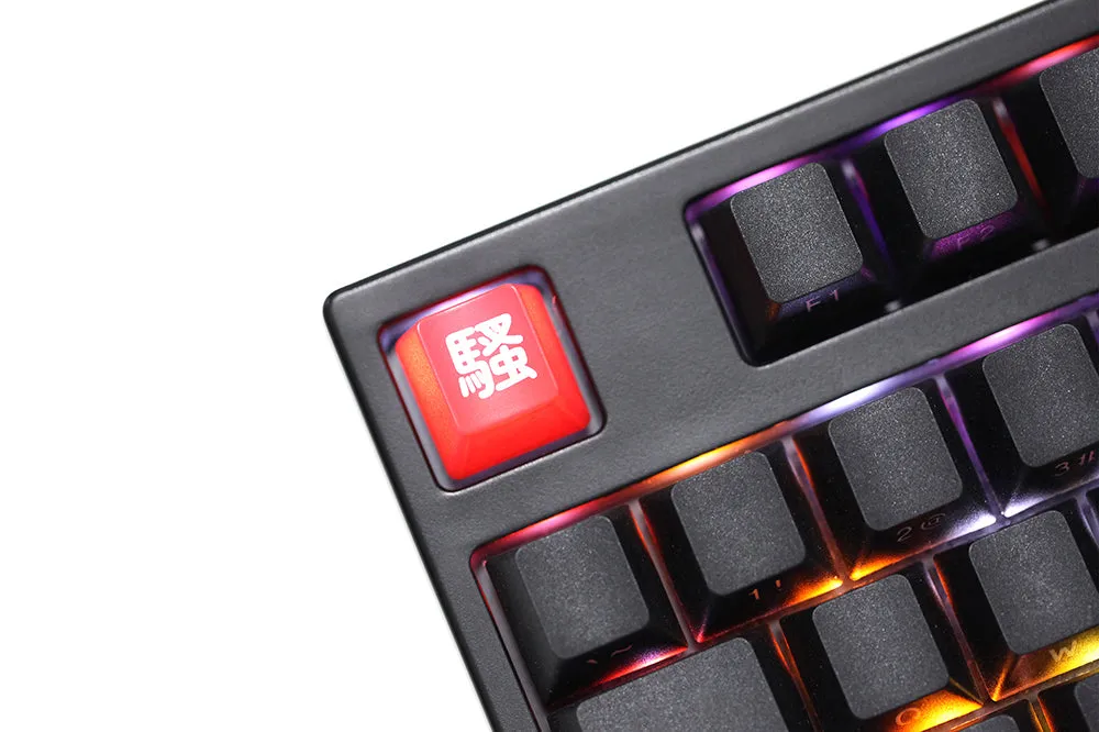 Novelty Shine Through Keycaps ABS Etched back lit black red r1 ESC Sao Sexy